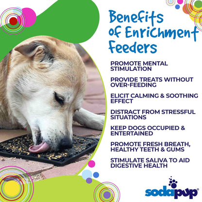 Zombie eMat - Enrichment Lick Mat for Dogs and Cats | Halloween Skull Design | SodaPup