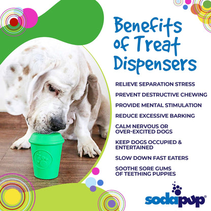 Coffee Cup Rubber Dog Chew Toy for Power Chewers | Treat Dispenser | USA Made