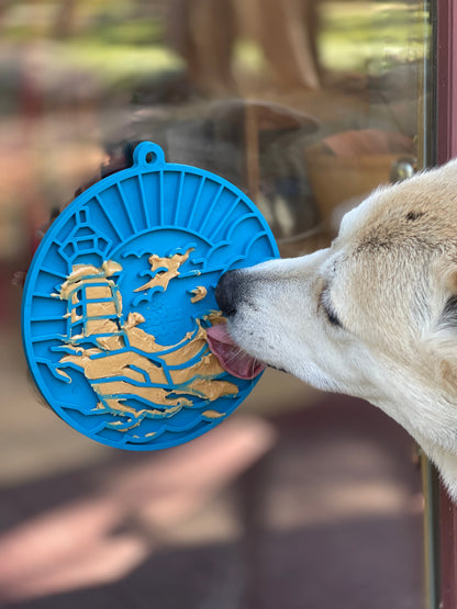 Lighthouse eMat - Enrichment Lick Mat For Dogs and Cats - With Suction Cups | USA Made