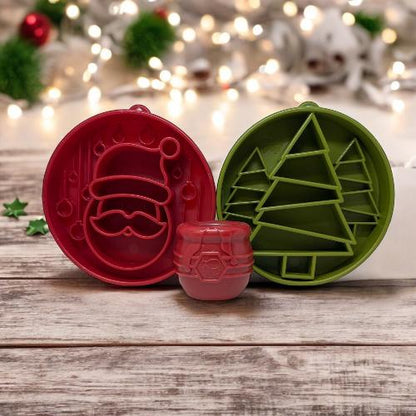 Santa Christmas eBowl Deep Slow Feeder Dog Bowl for Enrichment | USA Made