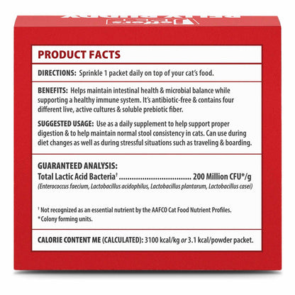 Jeffers BELLY BUDDY Probiotic Supplement Packets for Cats – Multi-Strain Digestive & Immune Support