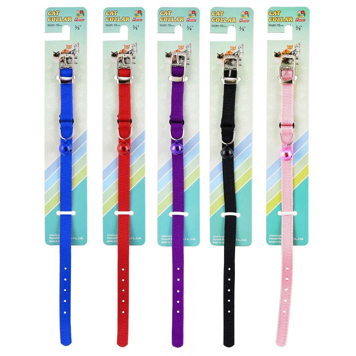 Jeffers Solid Adjustable Nylon Cat Collars