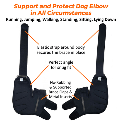 NeoAlly Elbow and Shoulder Brace with Spring Inserts for Dogs and Cats - Enhance Pet Mobility with Optimal Support