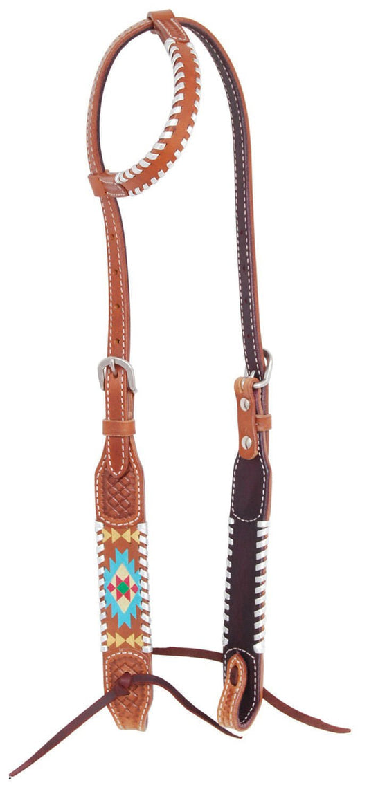 Rafter T Painted Aztec One Ear Headstall