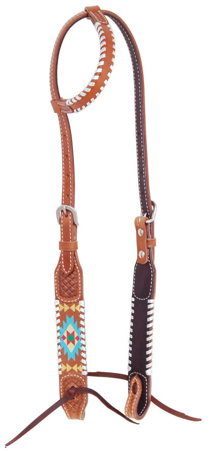 Rafter T Painted Aztec One Ear Headstall