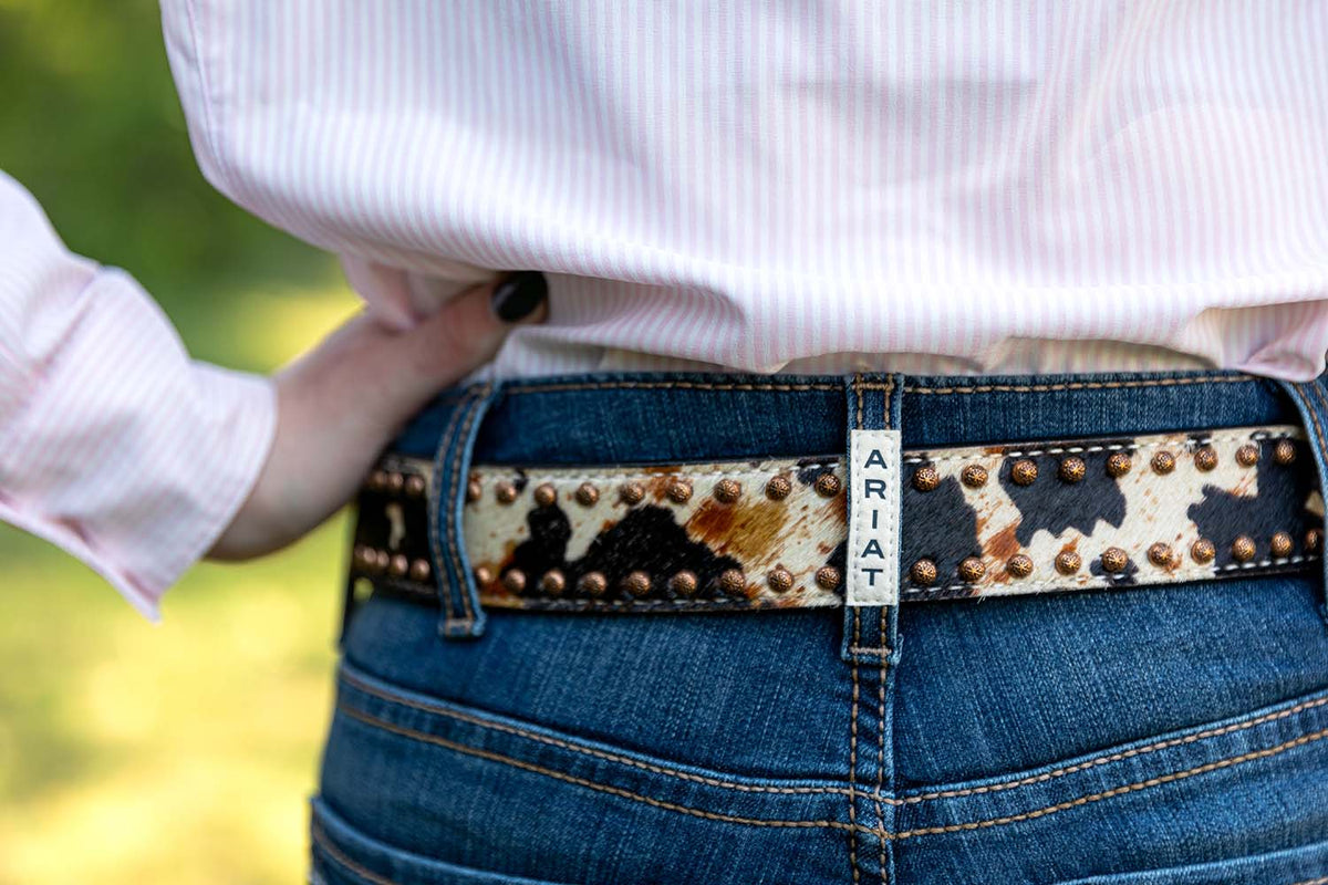 Rafter T Peppered Hide Ladies' Belt