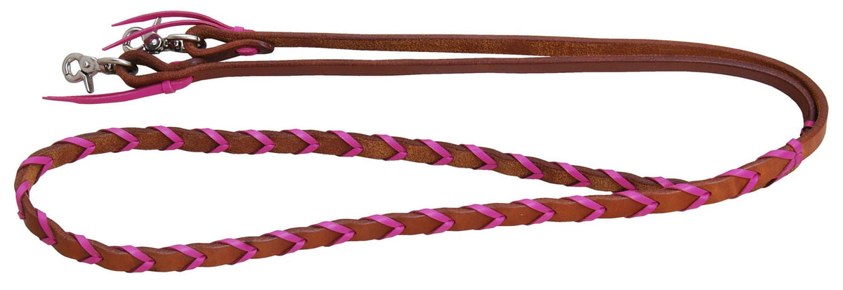 Rafter T Plaited Barrel Racing Reins