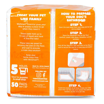 WizSmart Essentials Large Dog Training Pads for Puppies