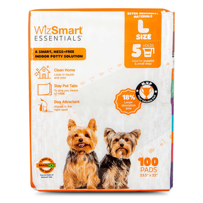 WizSmart Essentials Large Dog Training Pads for Puppies
